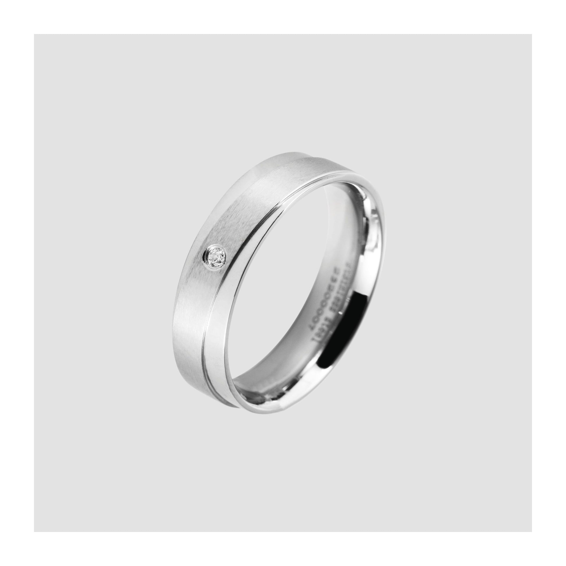 Damen Ring aus Edelstahl mit Strass Steinchen