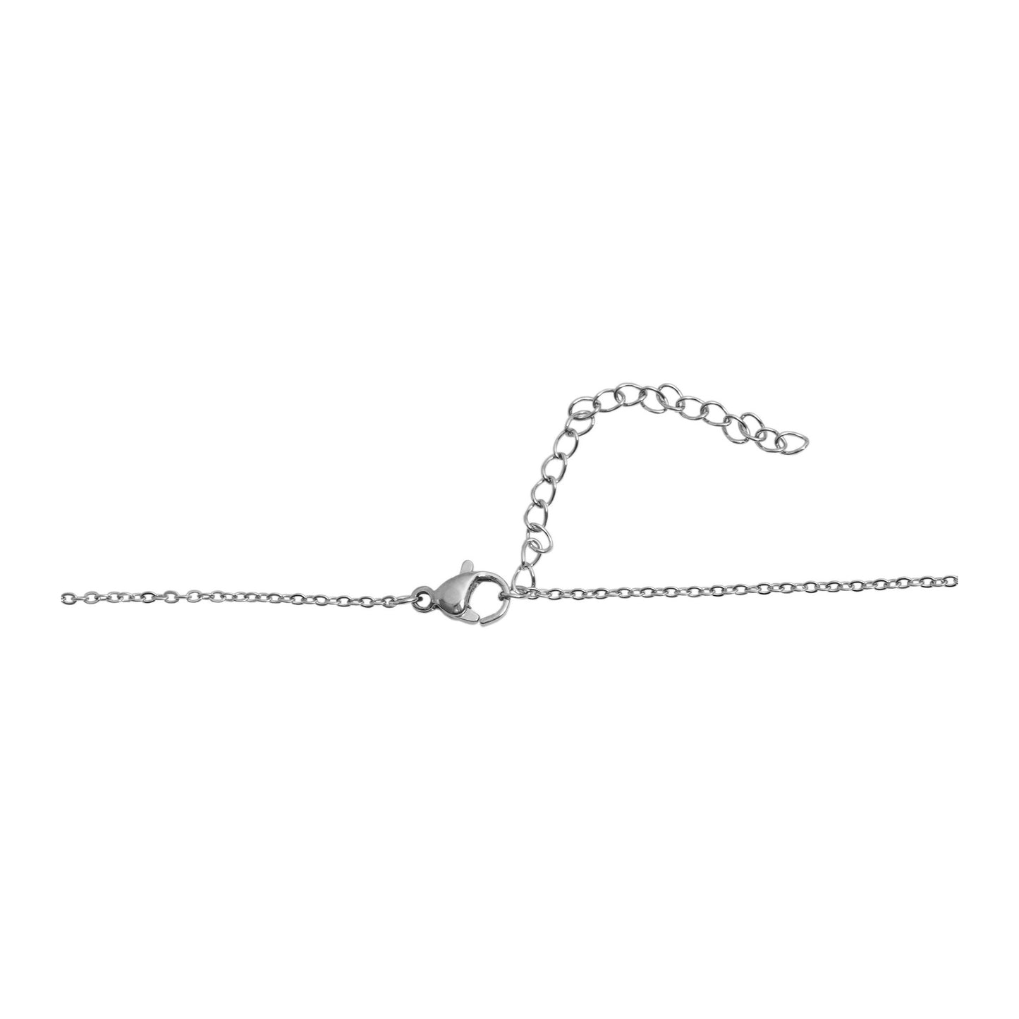 Damen Halskette – Ankerkette Kreuz aus Edelstahl 43 cm