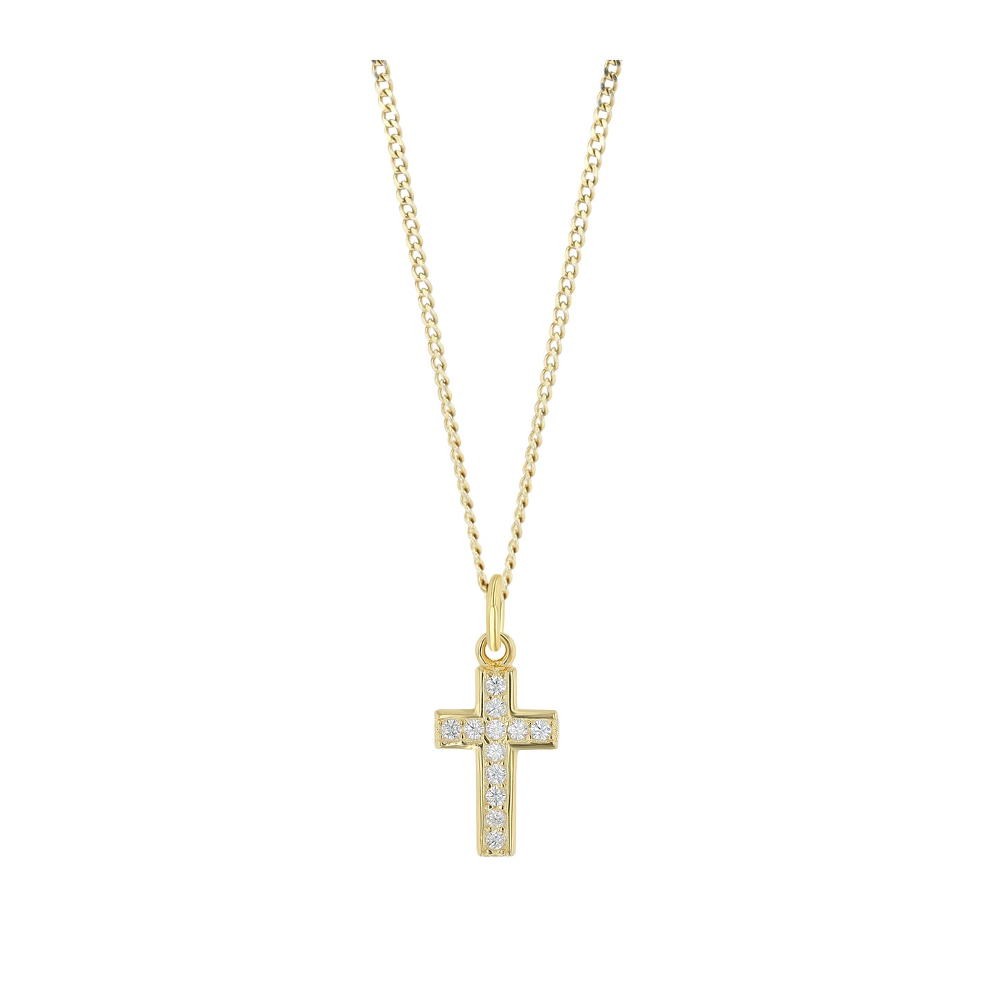 Damen Anhänger – Kreuz Kreuzanhänger aus 925 Silber mit Zirkonia