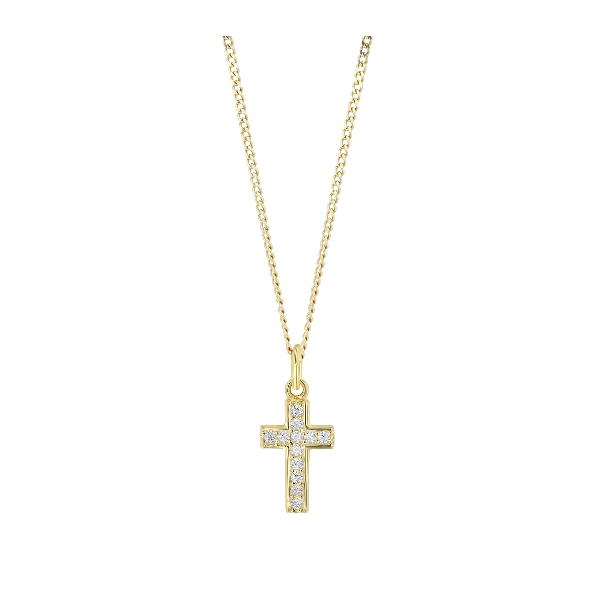 Damen Anhänger – Kreuz Kreuzanhänger aus 925 Silber mit Zirkonia