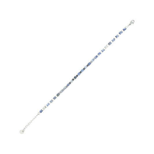 Damen Armband aus Edelstahl mit Aventurin 18,5+3 cm
