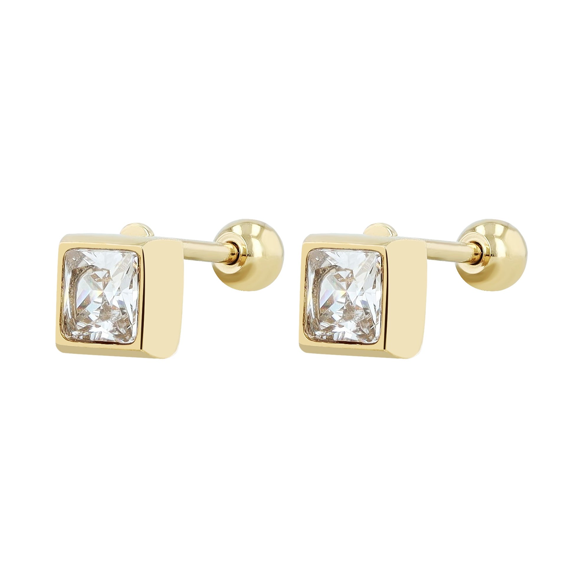 Damen Ohrringe – Ohrstecker aus Edelstahl mit Zirkonia