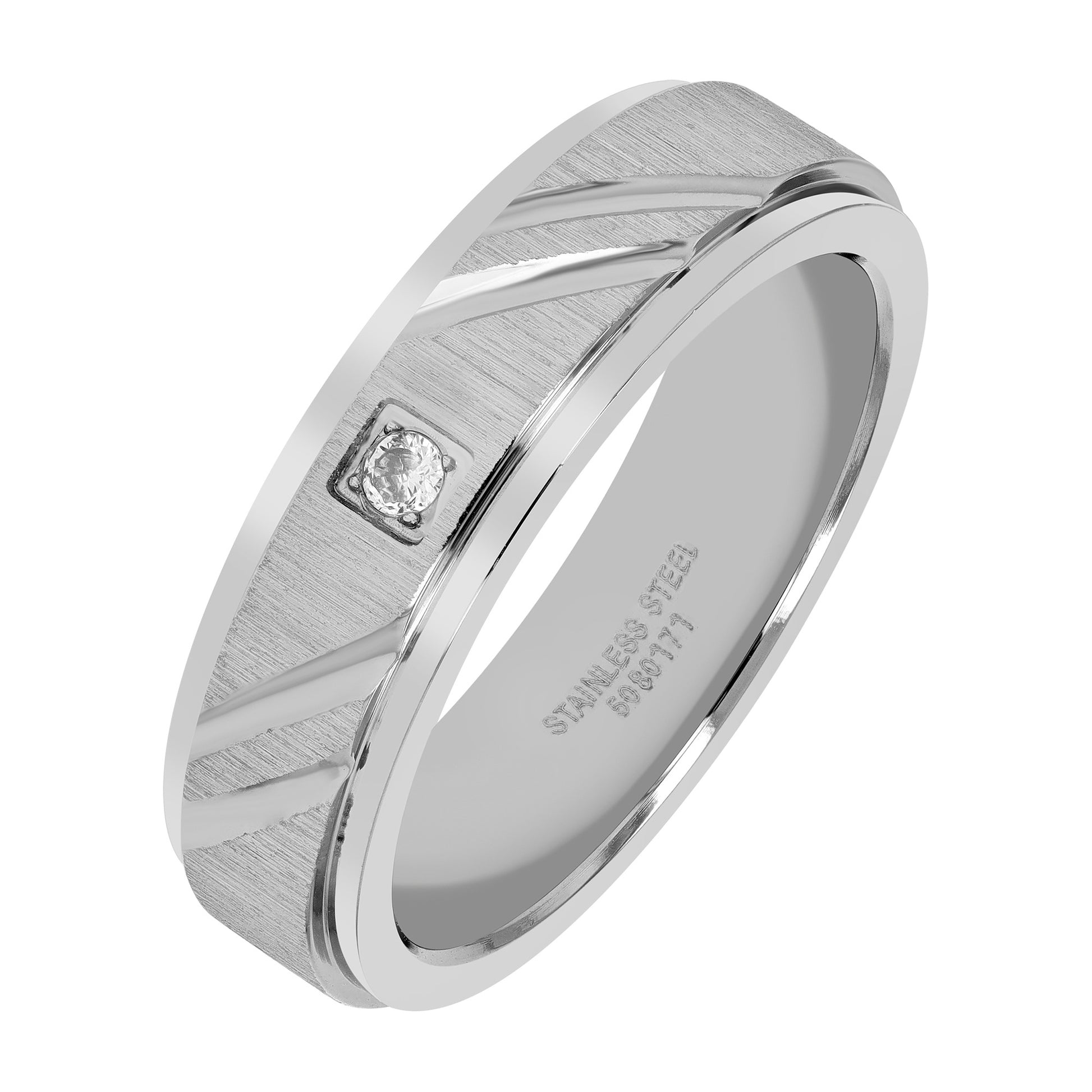 Damen Ring aus Edelstahl mit Strass Steinchen
