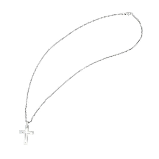 Herren Halskette mit Anhänger – Kreuz aus Edelstahl