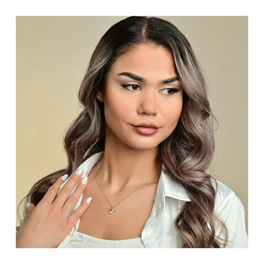 Damen Anhänger – Engelanhänger aus 925 Silber mit Zirkonia