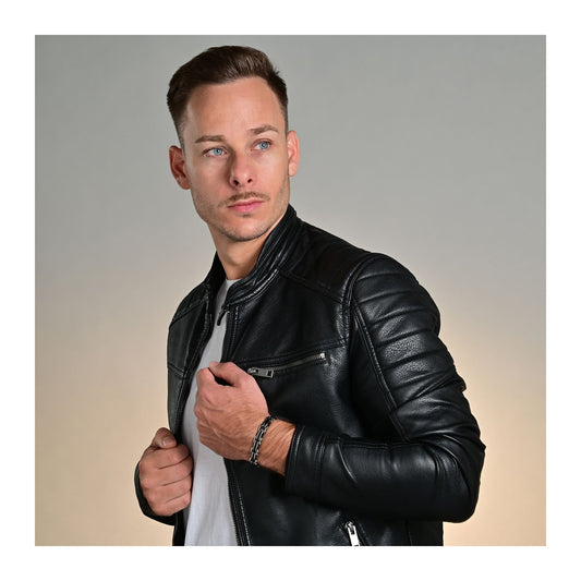 Herren Armband – Gliederarmband aus Edelstahl 21 cm