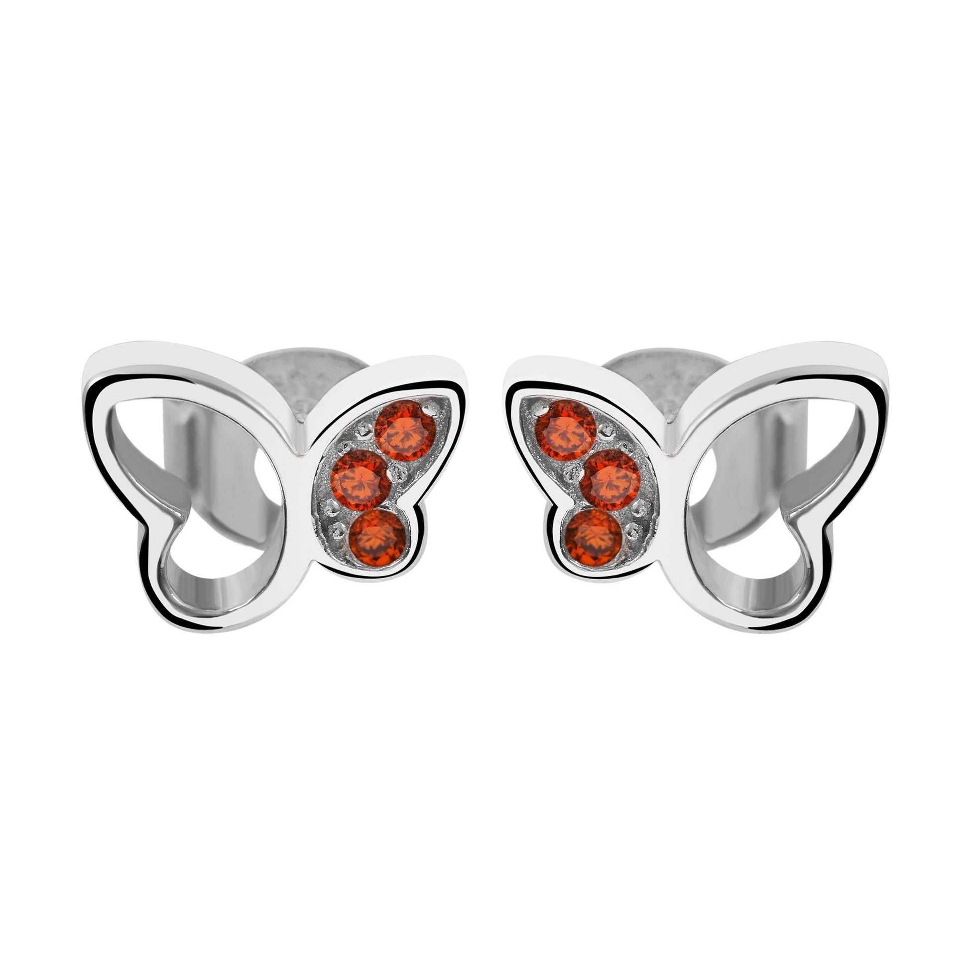 Mädchen Ohrringe – Ohrstecker aus 925 Silber mit Zirkonia