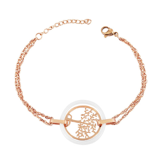 Damen Armband – Lebensbaum aus Edelstahl 16 cm