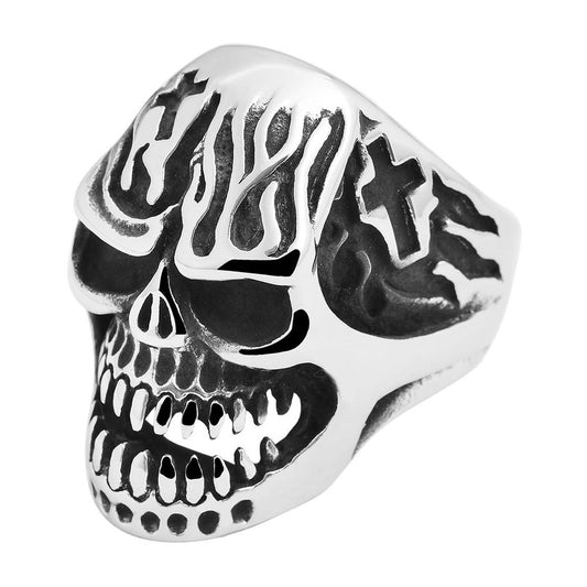 Herren Ring Totenkopf aus Edelstahl