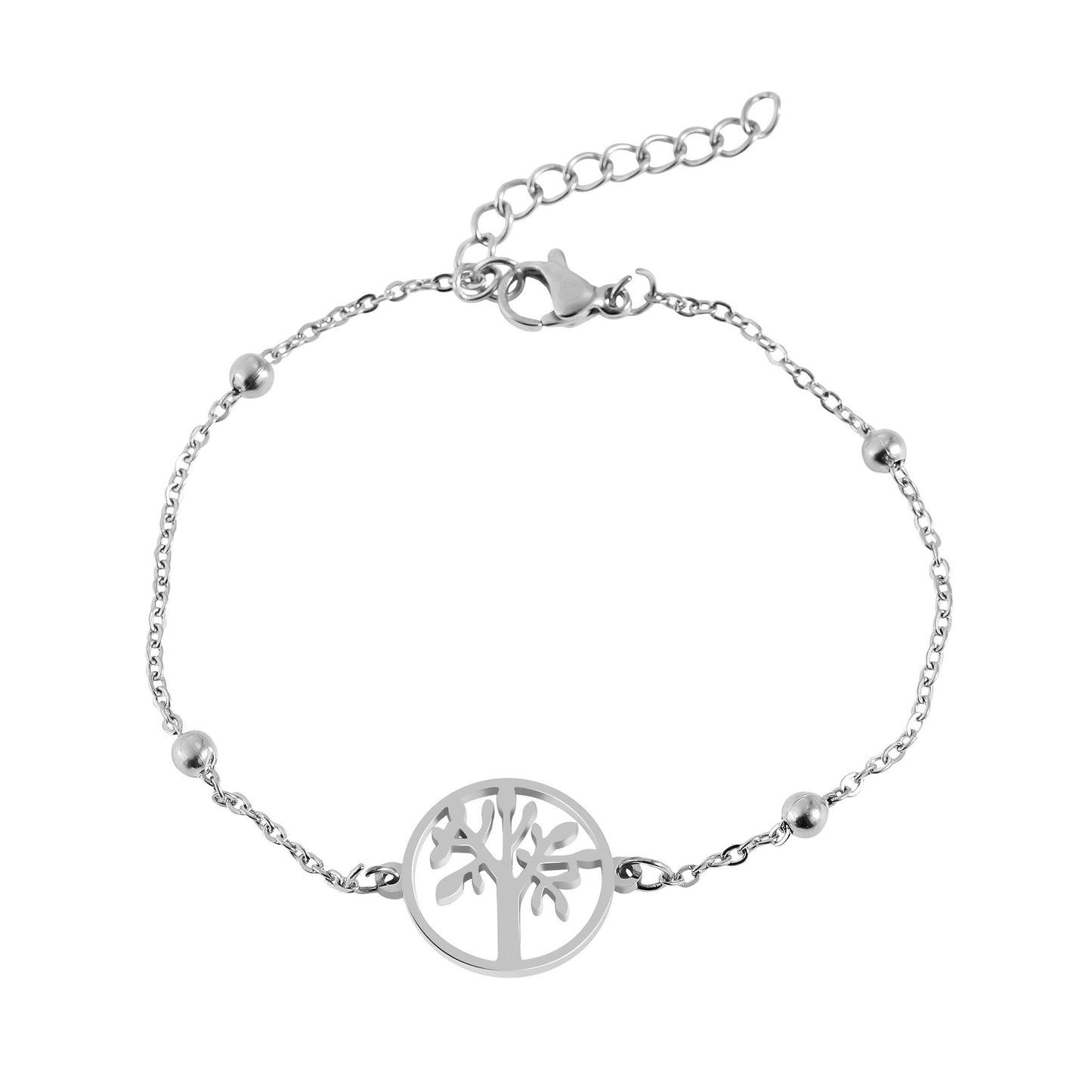 Damen Armband – Lebensbaum aus Edelstahl 17+3 cm