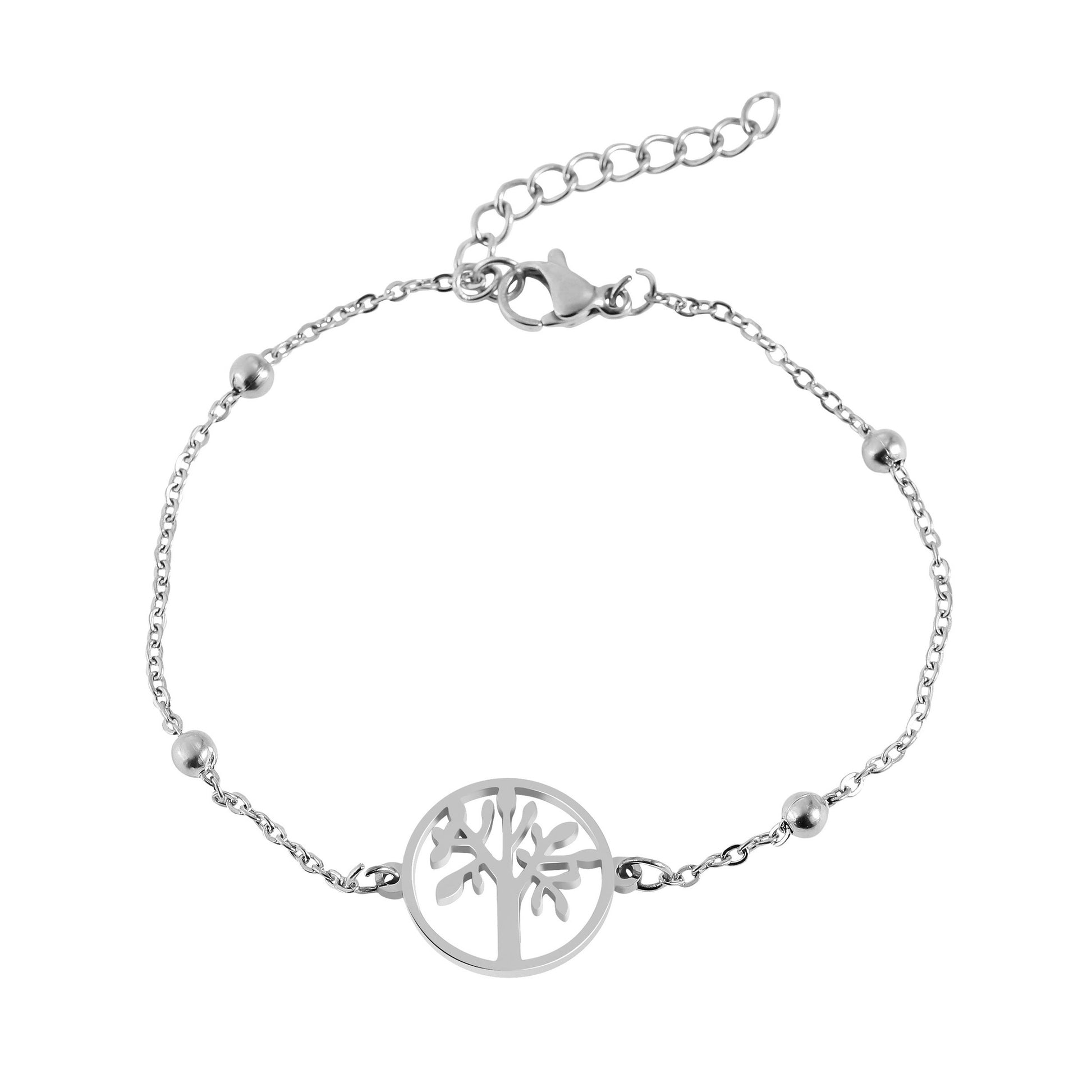 Damen Armband – Lebensbaum aus Edelstahl 17+3 cm