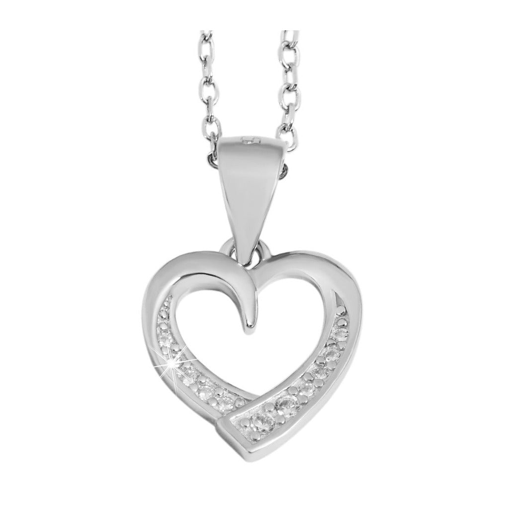 Damen Anhänger – Herzanhänger aus 925 Silber mit Zirkonia