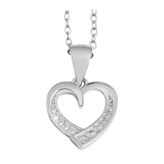 Damen Anhänger – Herzanhänger aus 925 Silber mit Zirkonia