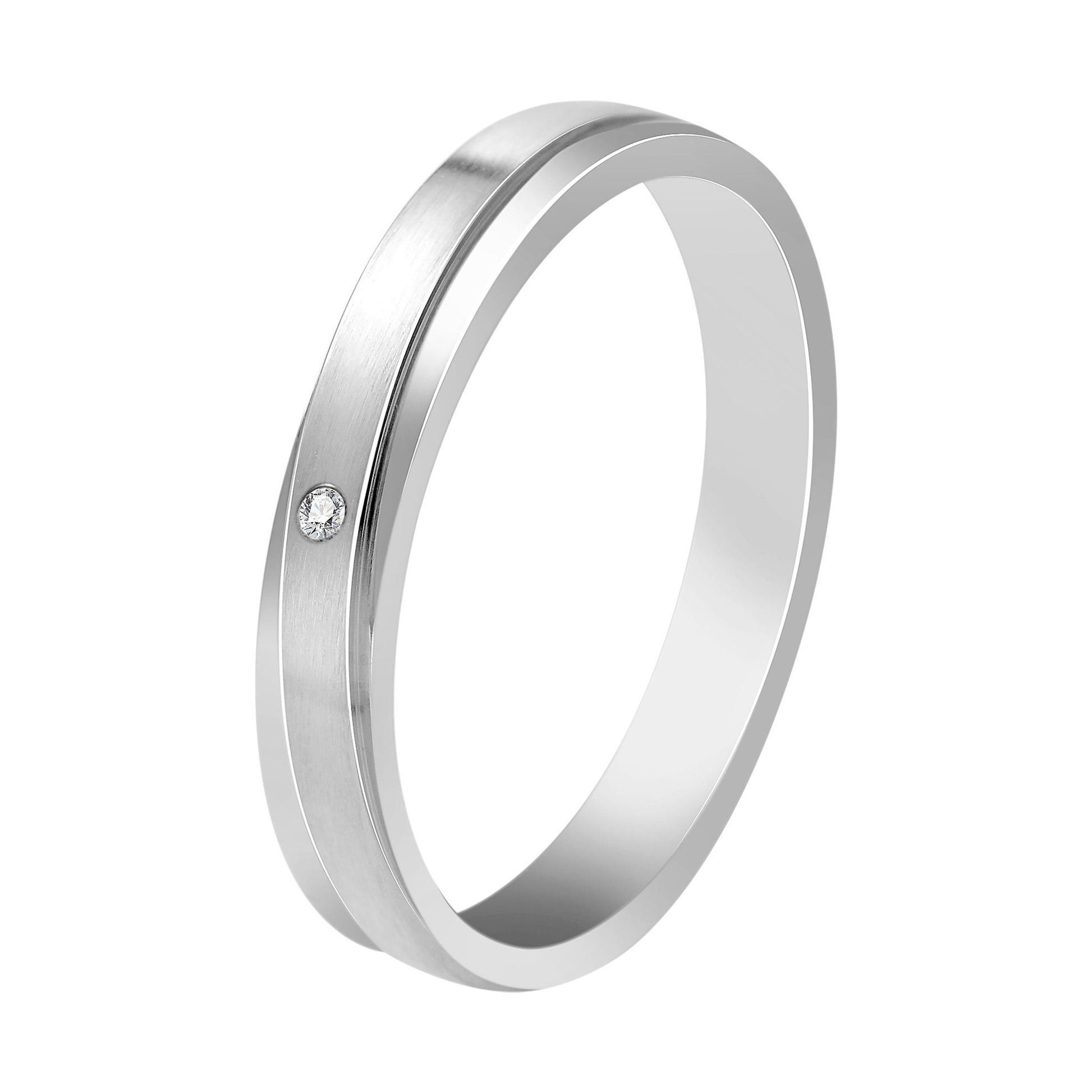 Damen Ring aus Edelstahl mit Strass Steinchen