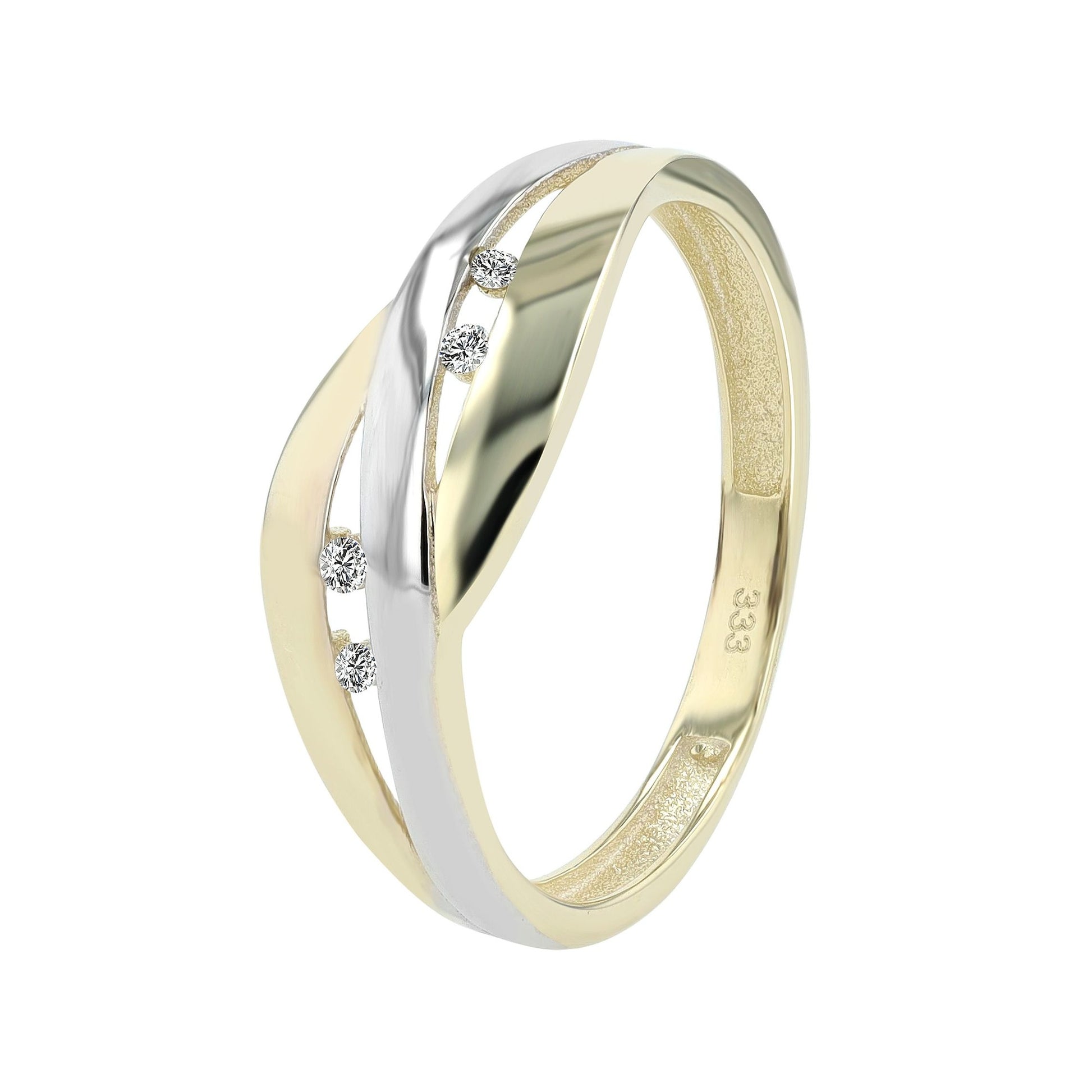 Damen Ring aus 333 Gold mit Zirkonia