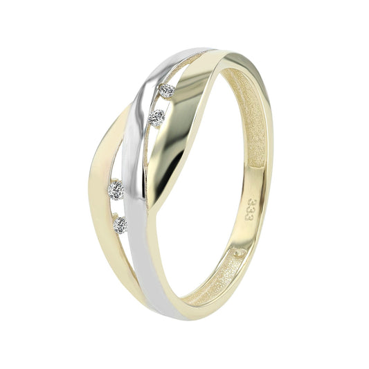 Damen Ring aus 333 Gold mit Zirkonia