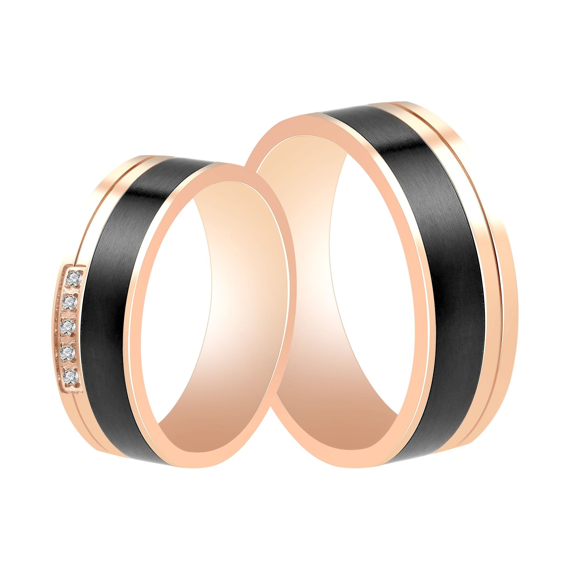 Damen Ring aus Edelstahl mit Strass Steinchen