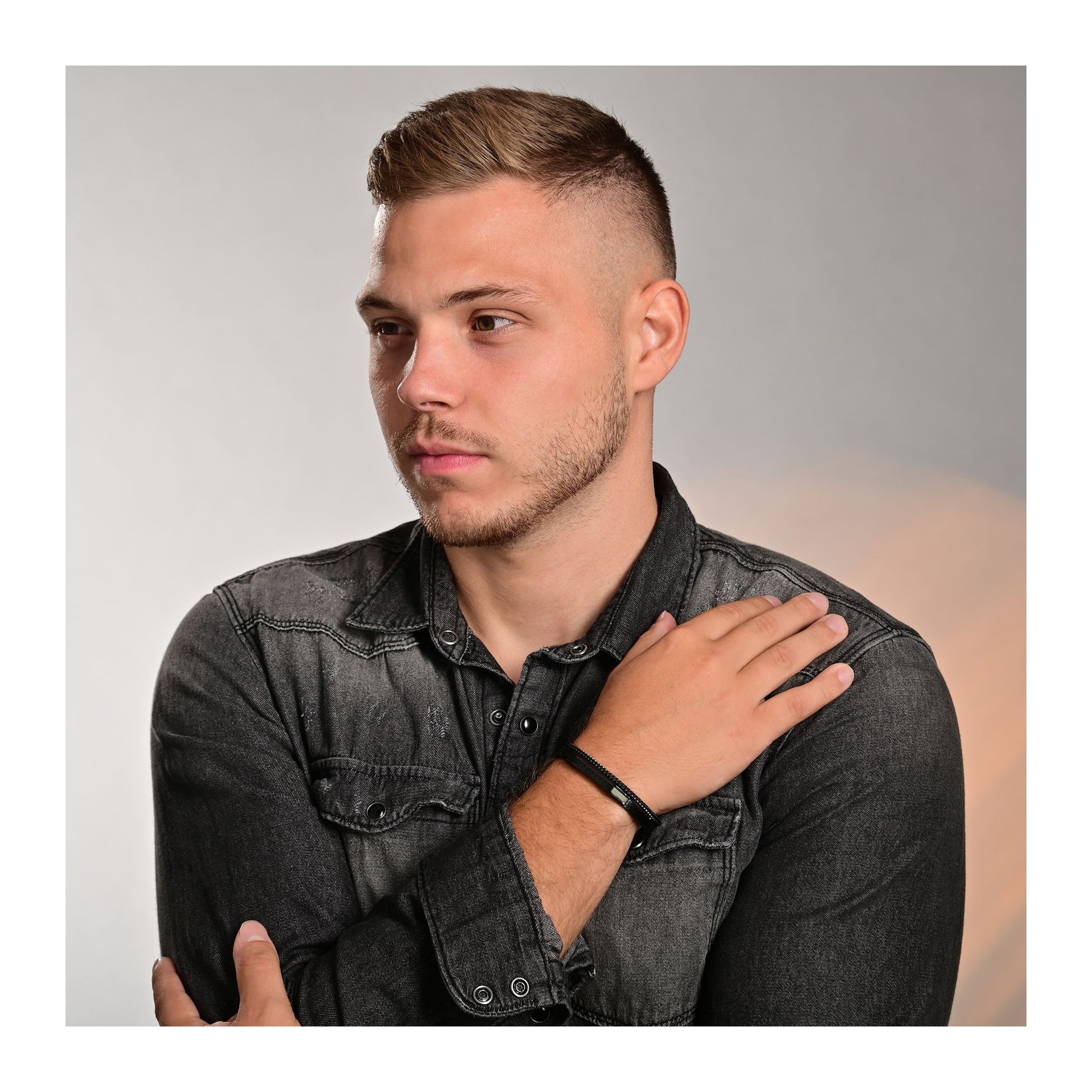 Herren Armband – Lederarmband aus Leder 21 cm