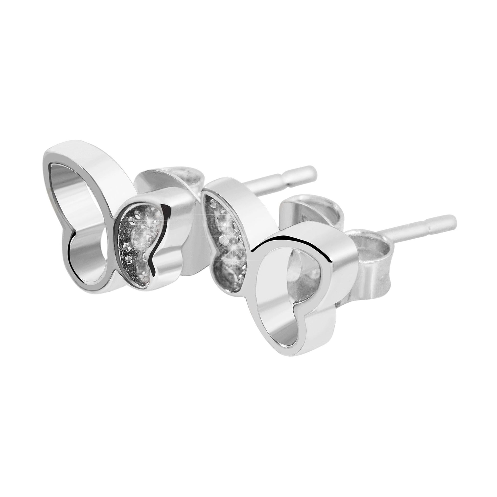 Mädchen Ohrringe – Ohrstecker aus 925 Silber mit Zirkonia