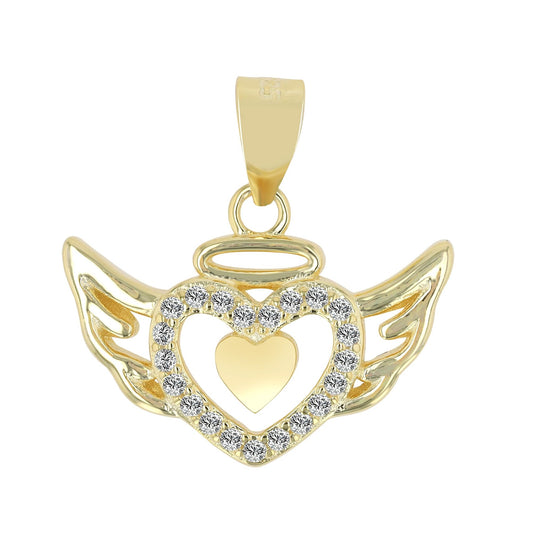 Damen Anhänger – Flügel Anhänger aus 925 Silber mit Zirkonia