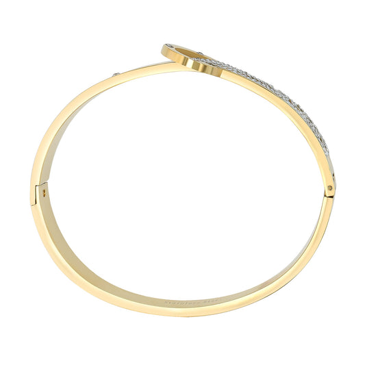 Damen Armband – Armreif aus Edelstahl mit Strass Steinchen Ø 6,0 cm cm