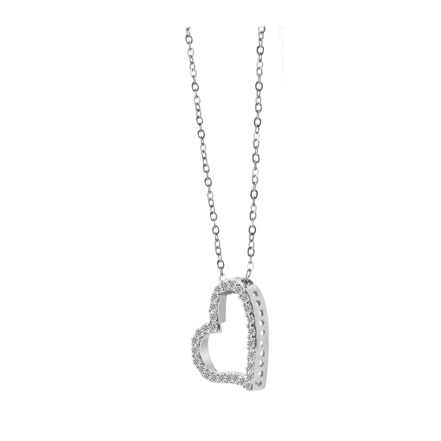 Damen Halskette mit Anhänger – Herz aus 925 Silber