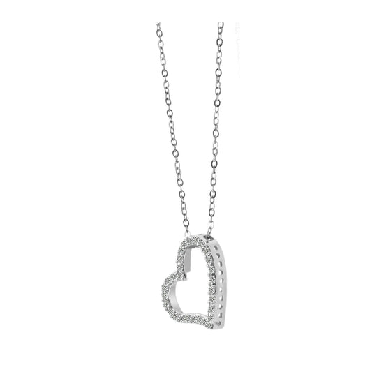 Damen Halskette mit Anhänger – Herz aus 925 Silber