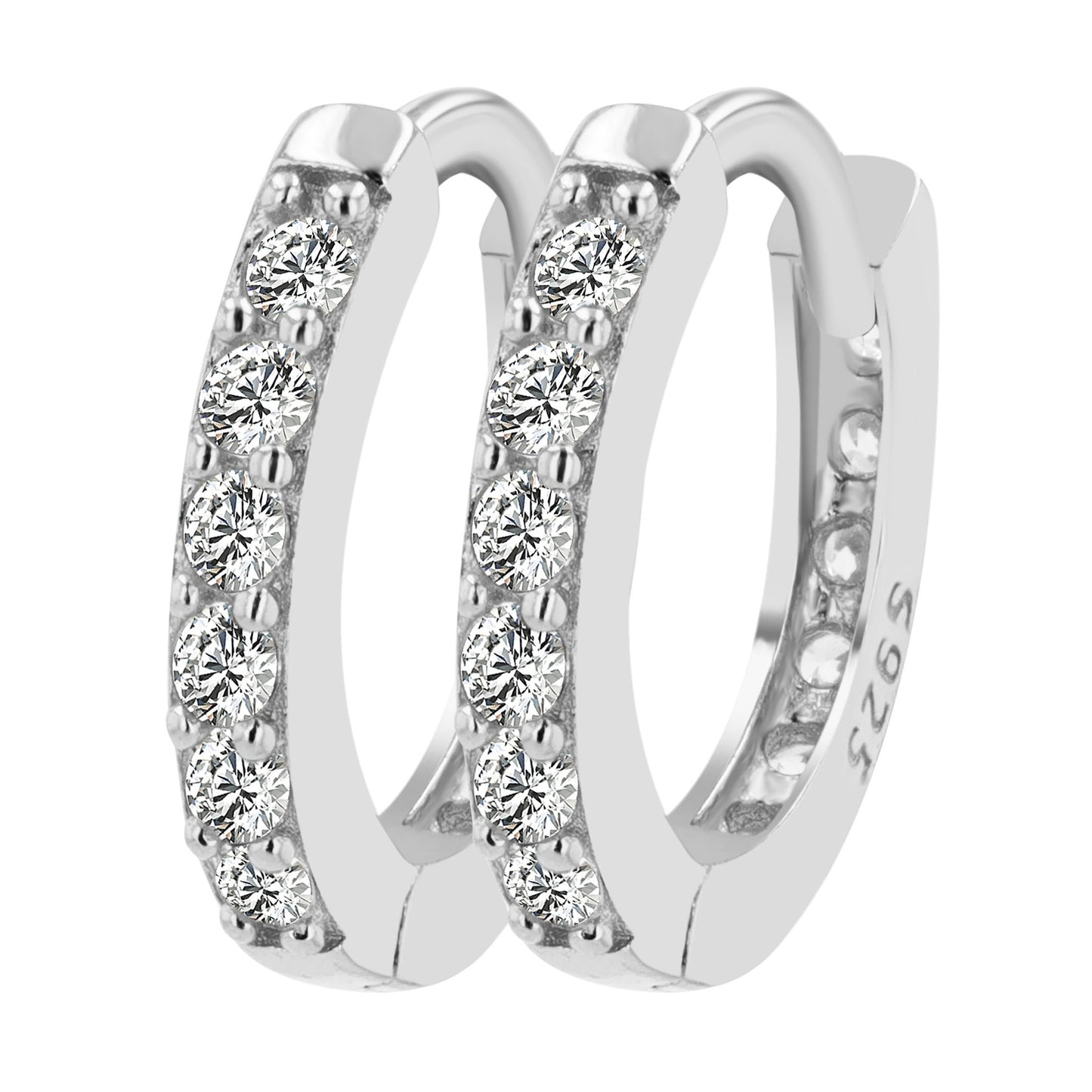 Damen Ohrringe – Klappcreole aus 925 Silber