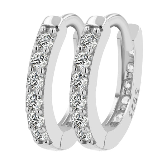 Damen Ohrringe – Klappcreole aus 925 Silber