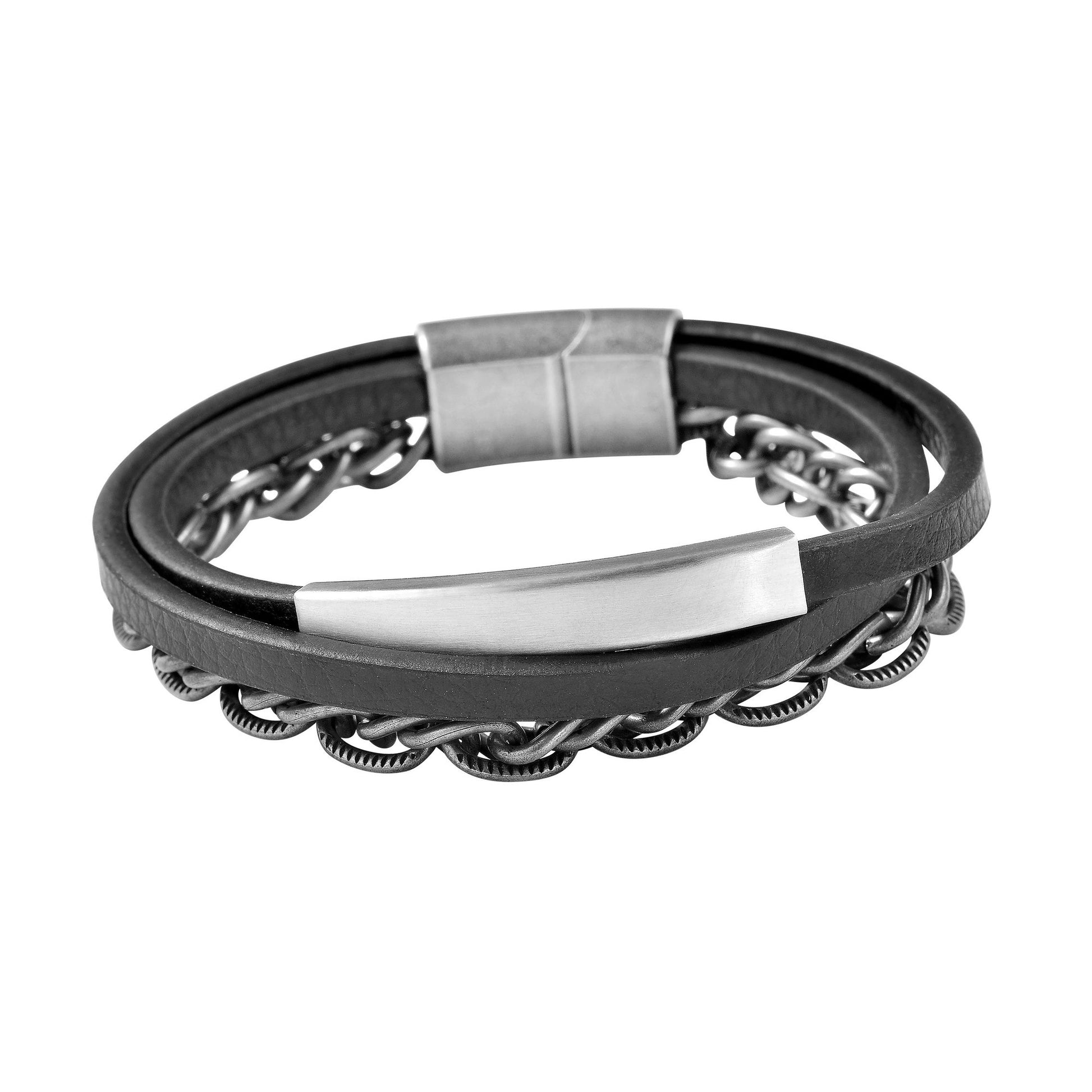 Unisex Armband aus Leder 21 cm