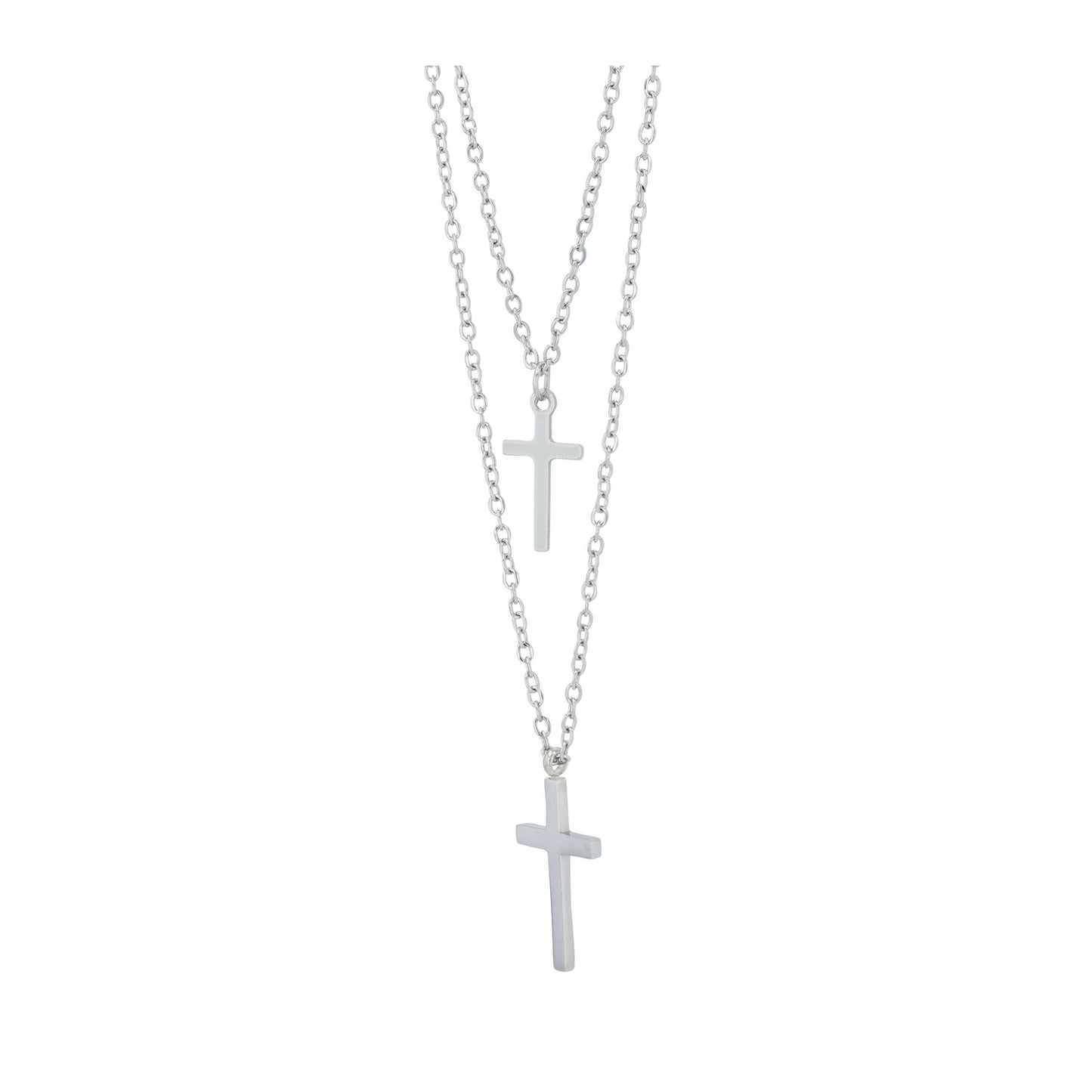 Damen Halskette mit Anhänger – Kreuz aus Edelstahl