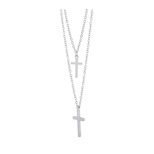 Damen Halskette mit Anhänger – Kreuz aus Edelstahl