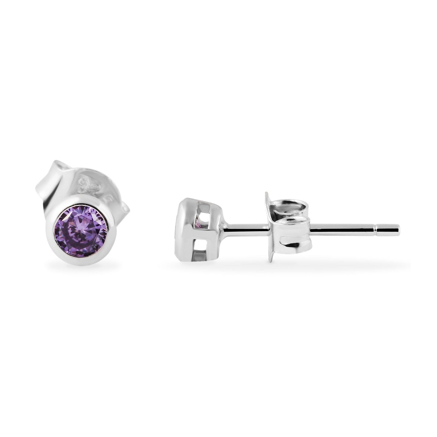 Kinder Ohrringe – Ohrstecker aus 925 Silber mit Zirkonia