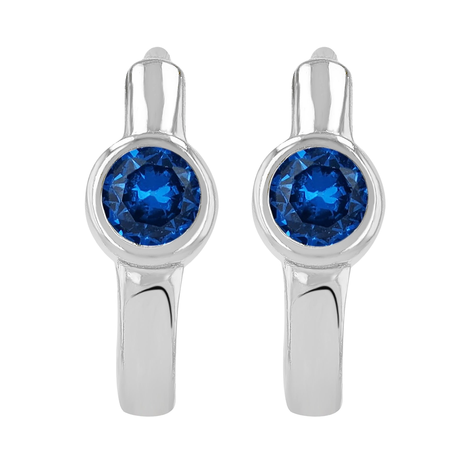 Damen Ohrringe – Klappcreole aus 925 Silber mit Zirkonia