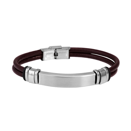 Herren Armband aus Leder 21 cm