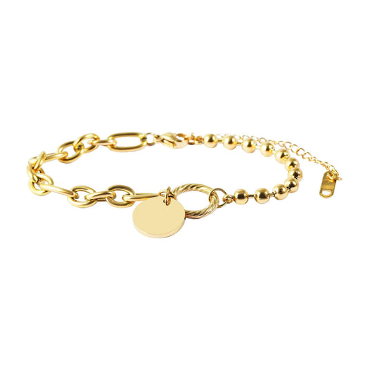 Damen Armband – Münze aus Edelstahl 17+3 cm