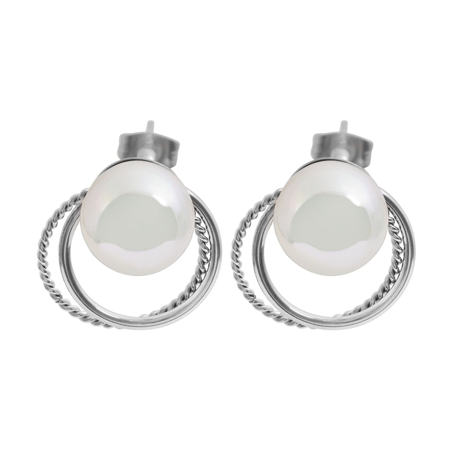 Damen Ohrringe – Ohrstecker aus Edelstahl mit Perle