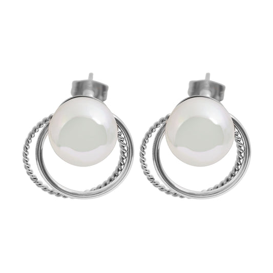 Damen Ohrringe – Ohrstecker aus Edelstahl mit Perle