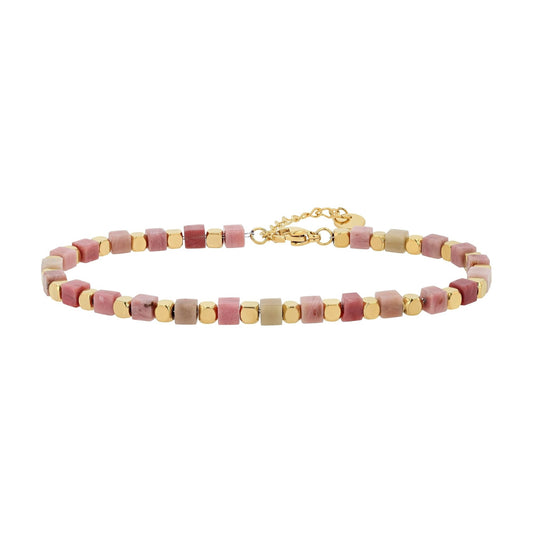 Damen Armband aus Edelstahl mit Aventurin 17,5+3 cm