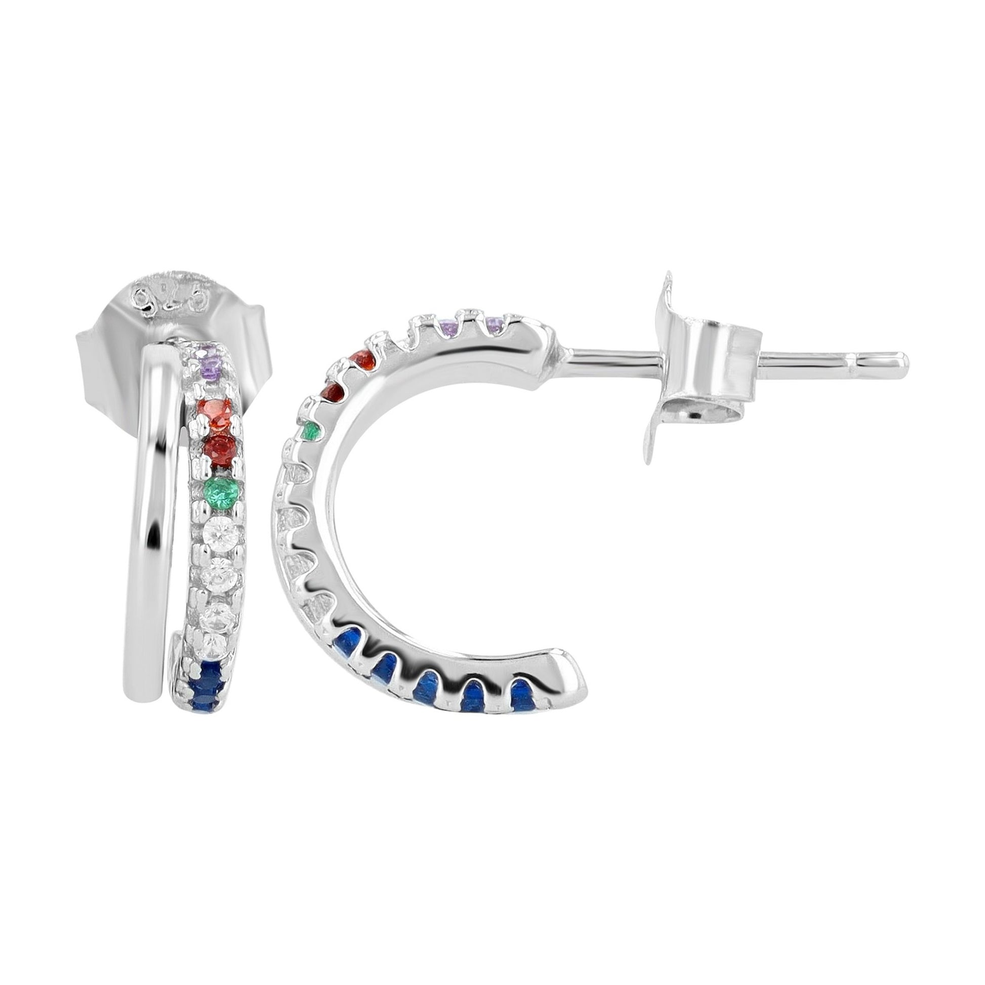 Damen Ohrringe – Ohrstecker aus 925 Silber mit Zirkonia