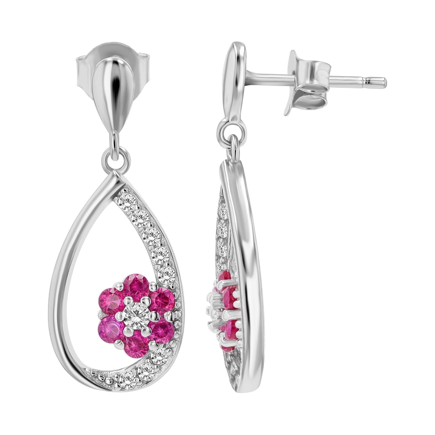 Damen Ohrringe – Ohrhänger aus 925 Silber mit Zirkonia