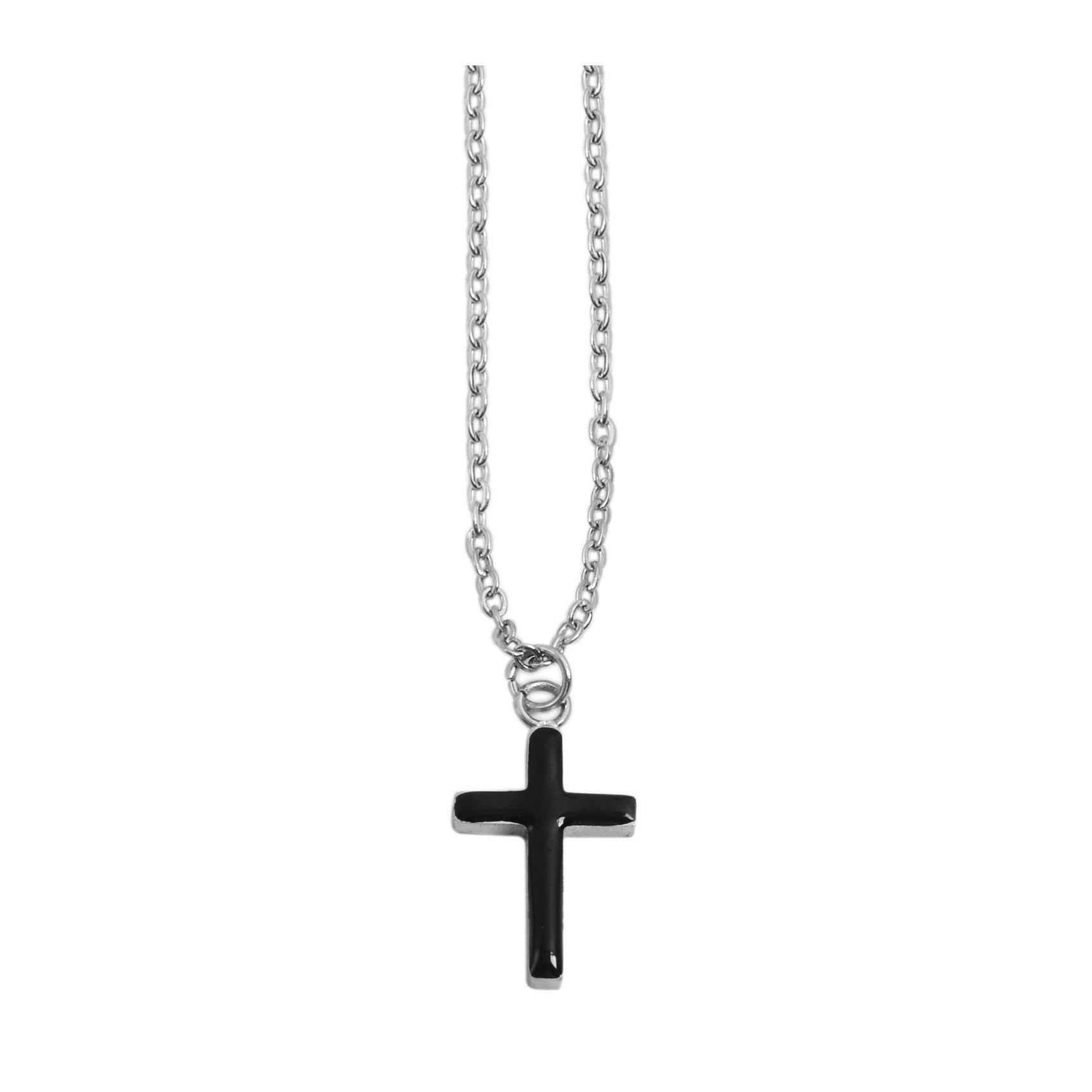 Damen Halskette mit Anhänger – Kreuz aus Edelstahl