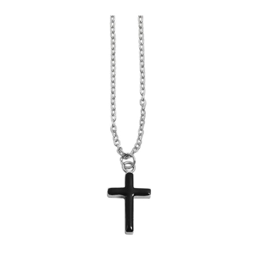 Damen Halskette mit Anhänger – Kreuz aus Edelstahl