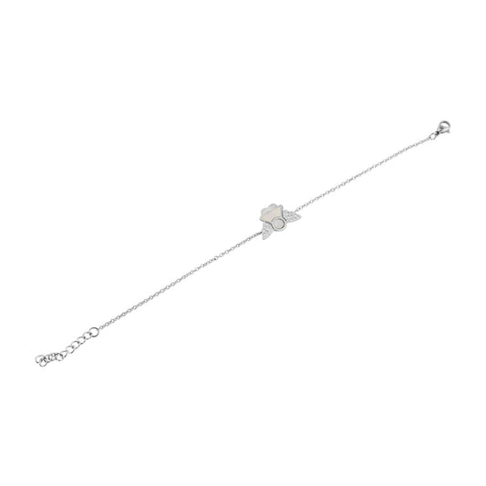 Damen Armband – Engel aus Edelstahl mit Perlmutt 17 cm