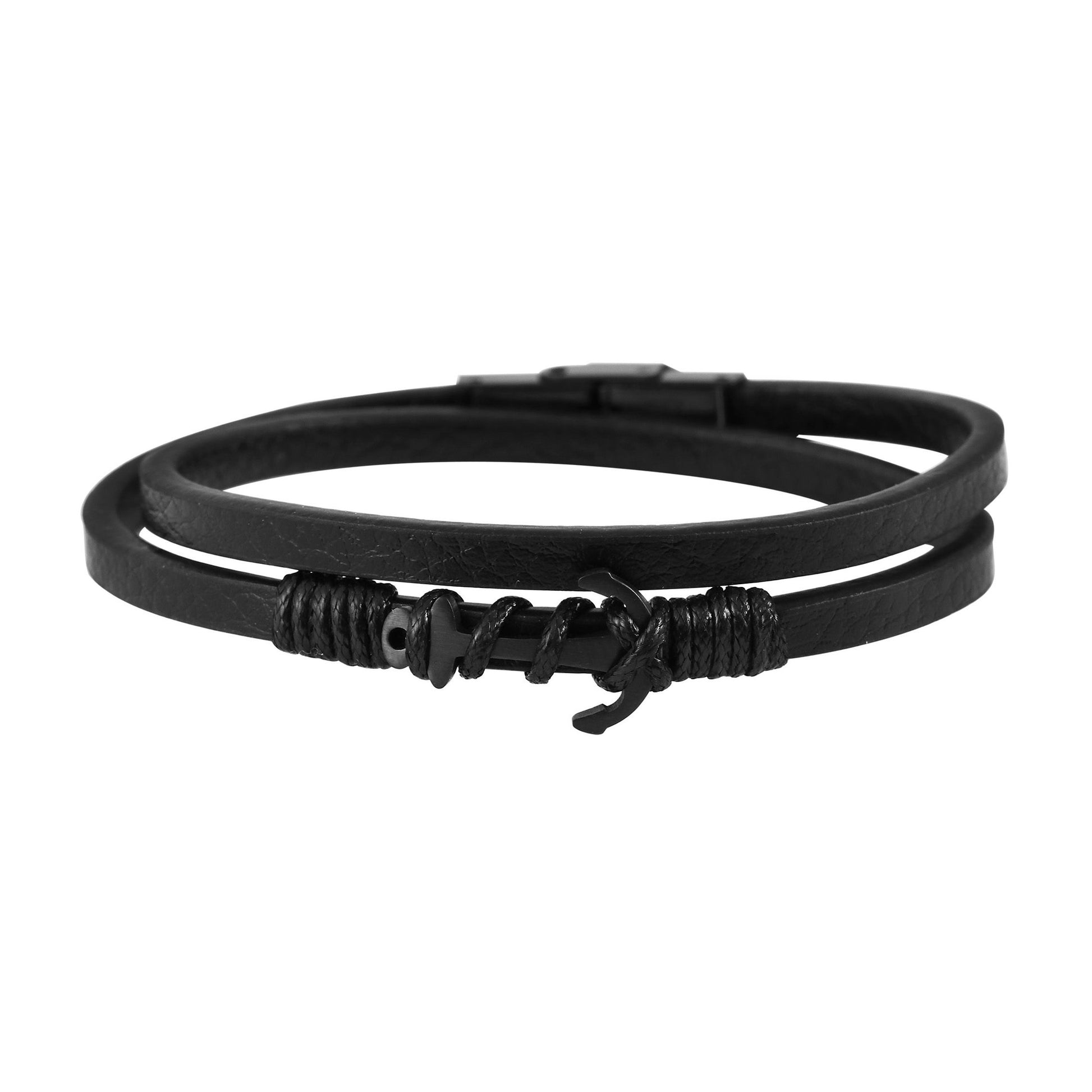 Herren Armband – Wickelarmband aus Leder 41 cm