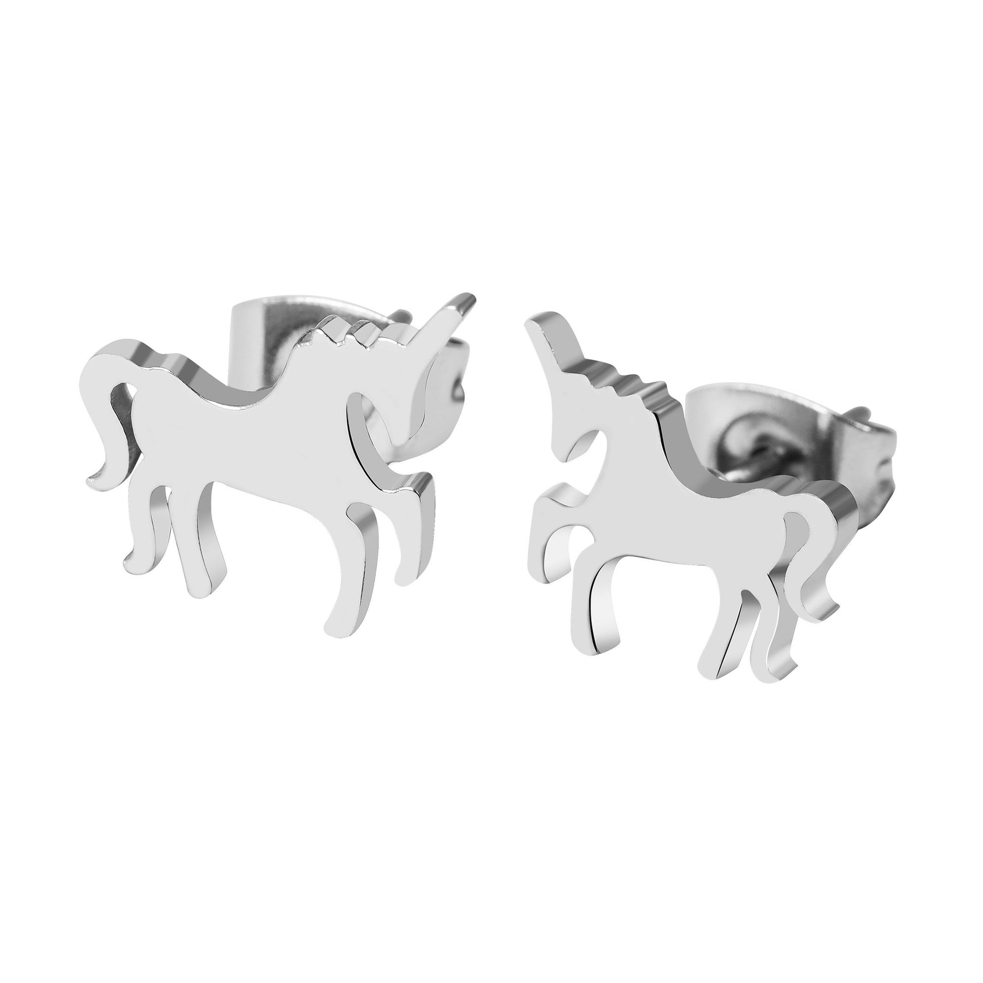Mädchen Ohrringe – Ohrstecker Einhorn aus Edelstahl