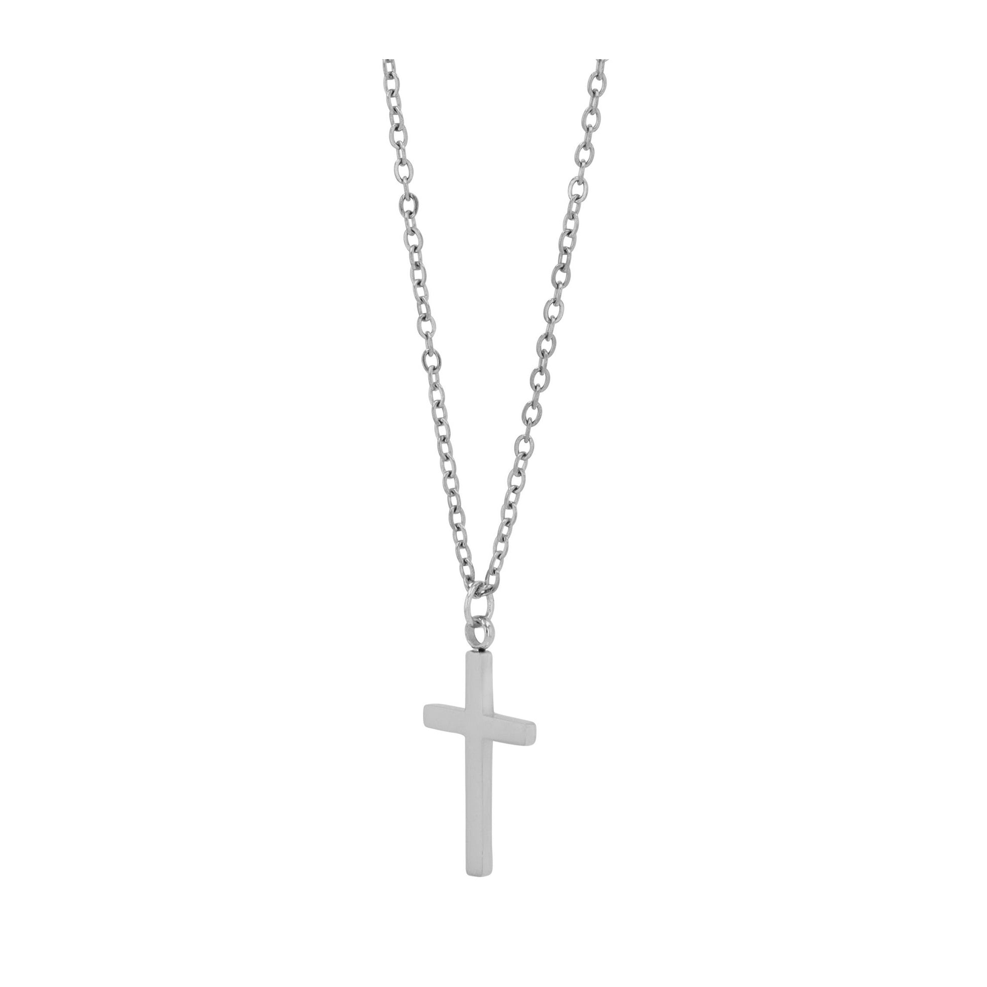 Unisex Halskette mit Anhänger – Kreuz aus Edelstahl