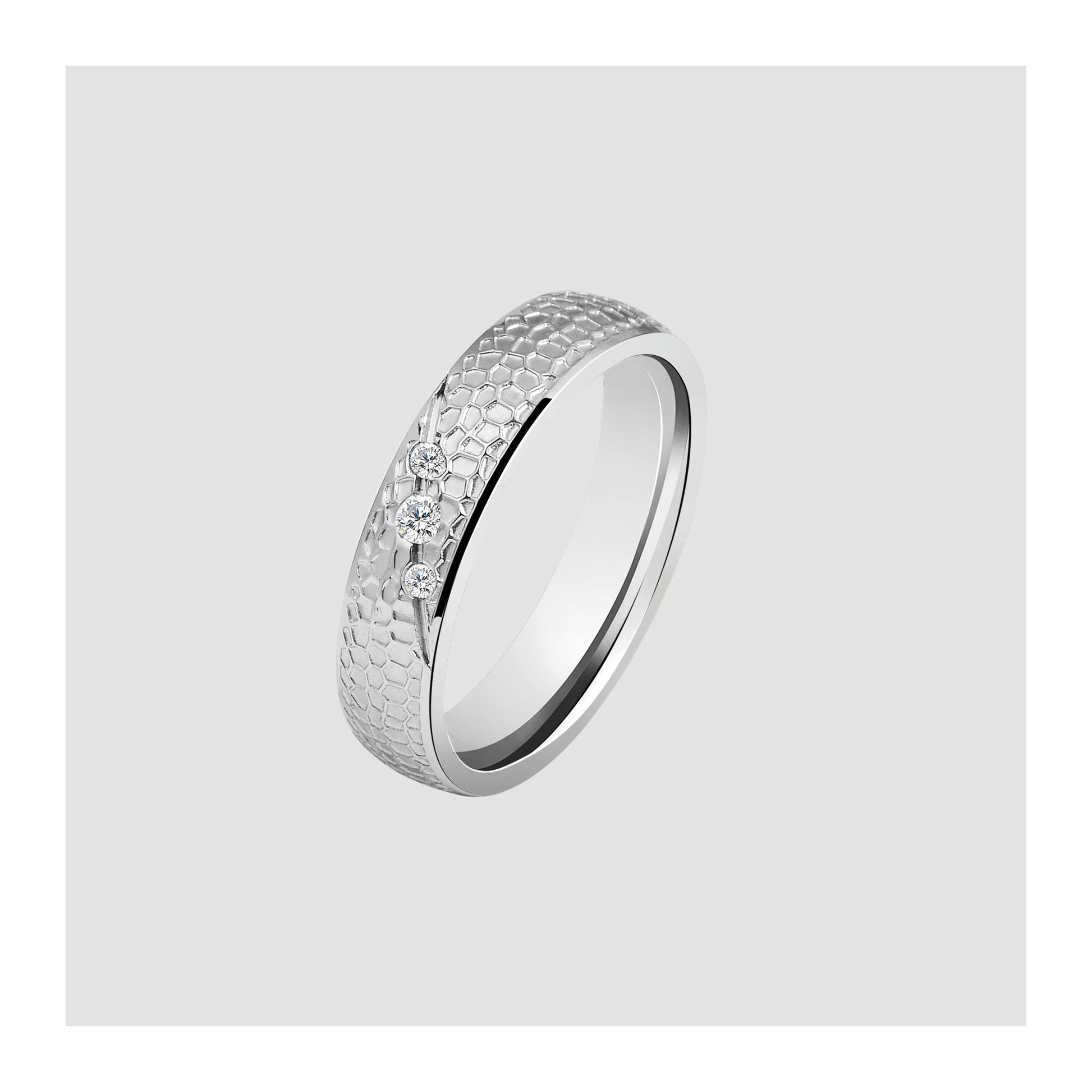 Damen Ring aus Edelstahl mit Strass Steinchen
