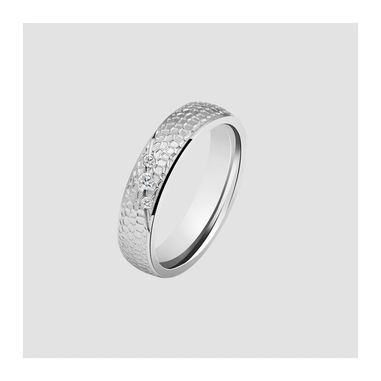 Damen Ring aus Edelstahl mit Strass Steinchen