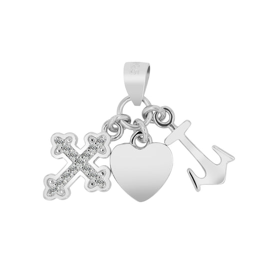 Damen Anhänger – Kreuz Kreuzanhänger aus 925 Silber
